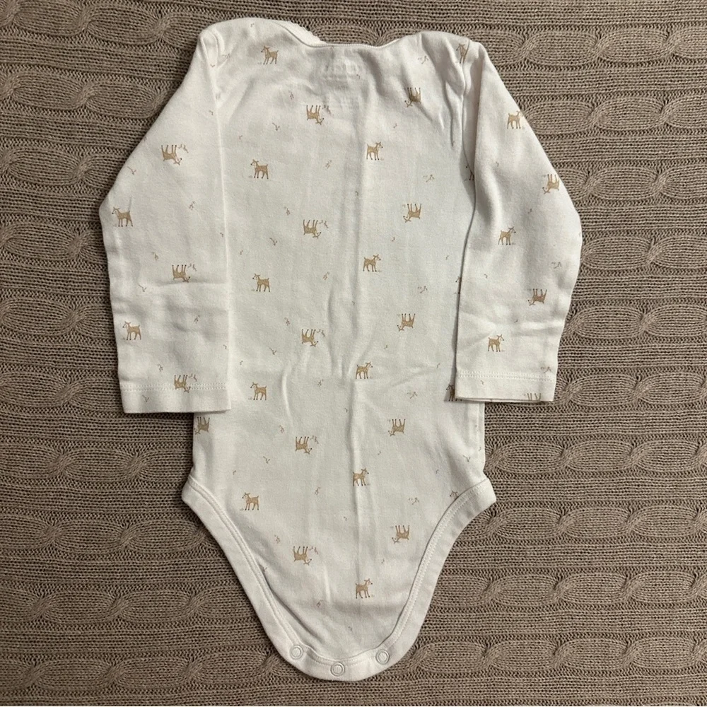 EUC Carter’s Unisex Baby Outfit Set, Deer Pinstripe, 12 Months
